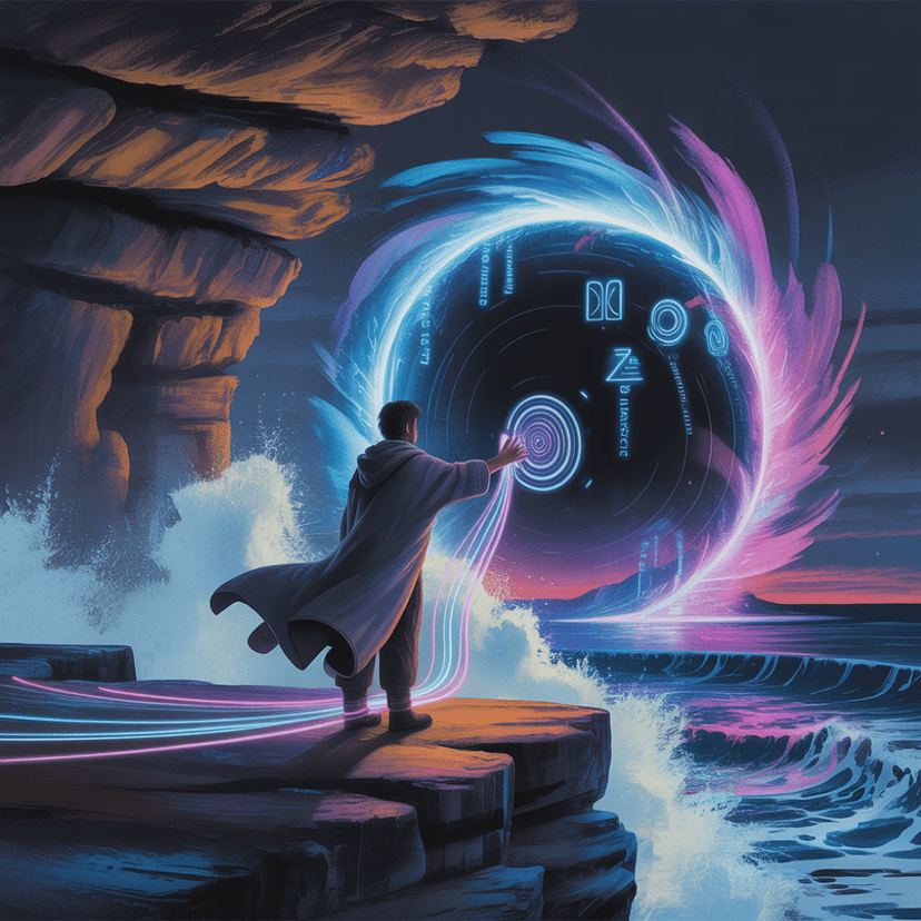 Dreamweavings consciousness journey visualization with mystical elements