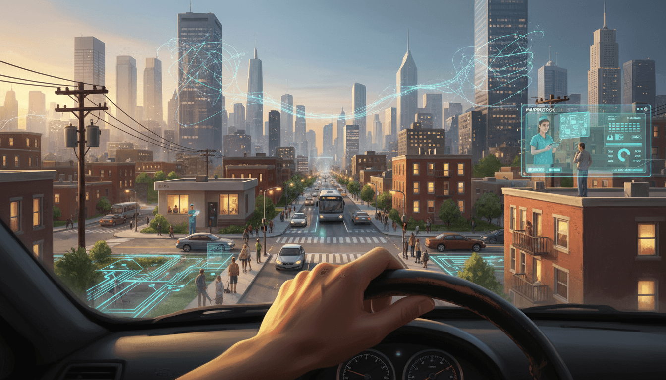 Abstract visualization of ambient intelligence operating like a second nervous system