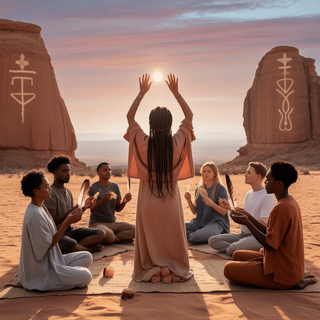 Spiritual practices and meditation with peaceful atmosphere