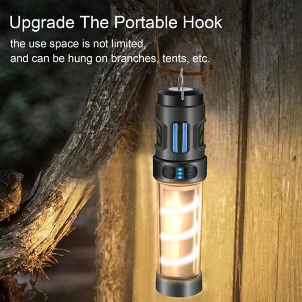 LED Camping Light USB Rechargeable Camping Lantern Waterproof Flashlight Tent Camping Supplies Outdoor Lighting