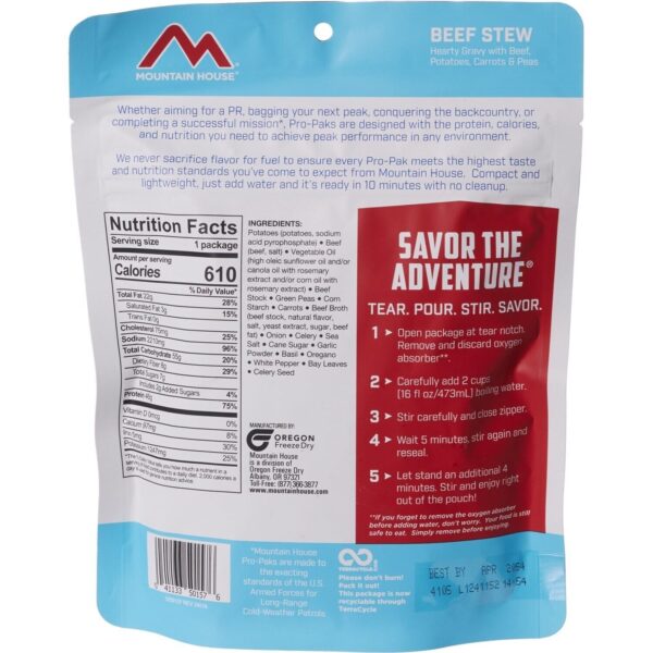 Mountain House Freeze Dried Food Meals Pouches Camp Trail MRE Emergency - NEW!!