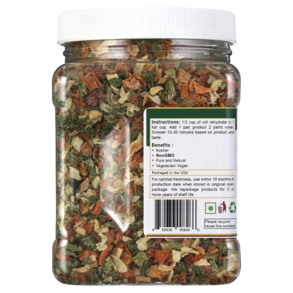 Dehydrated Vegetable Soup Blend, Jar