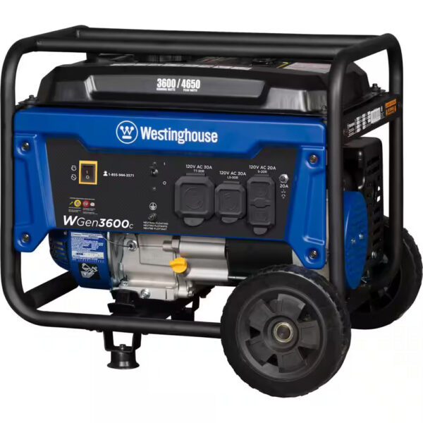 4,650/3,600-Watt Gas Powered Portable Generator with Recoil Start