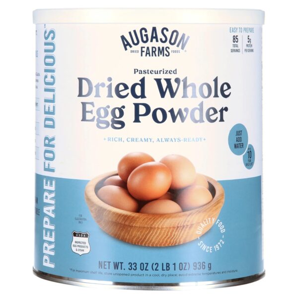 Gluten Free, Dried Whole Powdered Eggs, 2 Lbs- 1 Oz Can