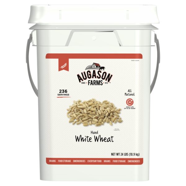 (2 Pack)  Hard White Wheat Emergency Food Storage 4 Gallon Pail