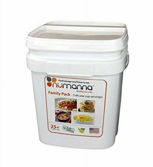 INT-NMFP 144 Meals, Emergency Survival Food Storage Kit, Separate Rations, in a Bucket, 25 plus Year Shelf Life, Gmo-Free