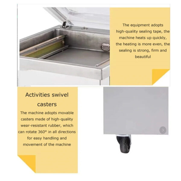 Single Chamber Vacuum Packaging Machine Stainless Steel Food Sealing Machine DZ400