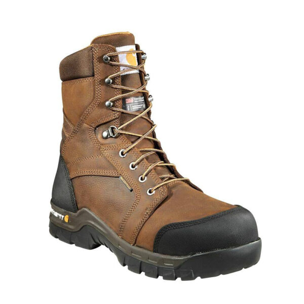 Men'S Rugged Flex Waterproof 8'' Work Boots - Composite Toe - Brown Size 11.5(M)