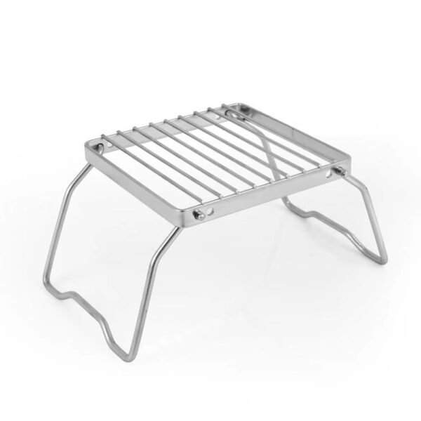 New Camping Folding Grill Stand Stainless Steel Grill Wood Stand Stove Portable Gas Table Supplies Camping Grate Camping Ou W5K5