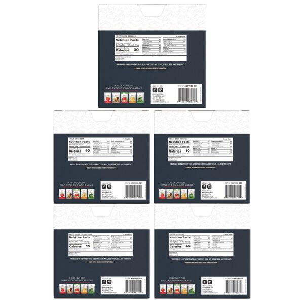 Freeze Dried Fruit and Vegetable Assortment 5 Boxes (120 Total Servings)