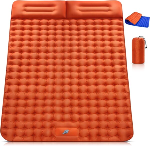 Inflating Sleeping Pad for Camping - Extra Thickness & Compact, Lightweight, Portable