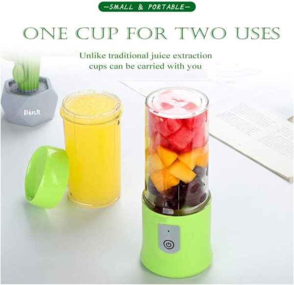 Portable Blender, to Go Blender Juice Cup Smoothies Blender on the Go with Updated 6 Blades Christmas Gifts Cups Portable Blender Usb Rechargeable Mixer (White)