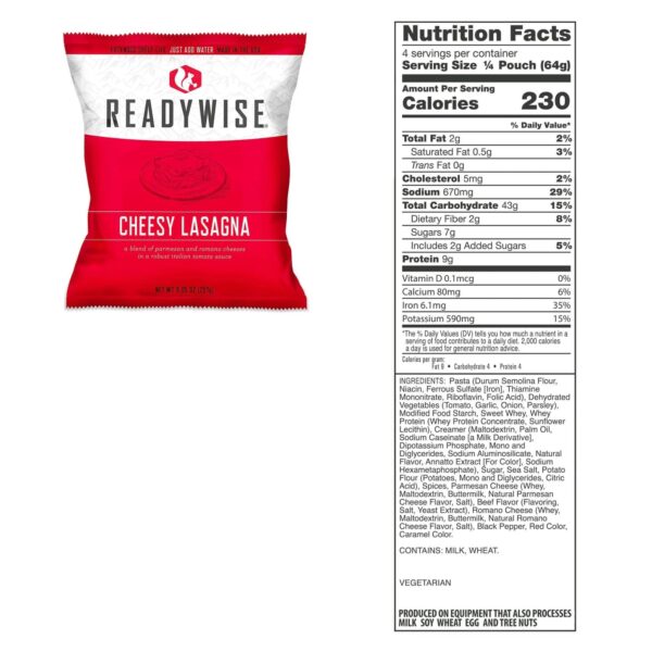 Ready Wise Emergency Food Supply, 16 Servings