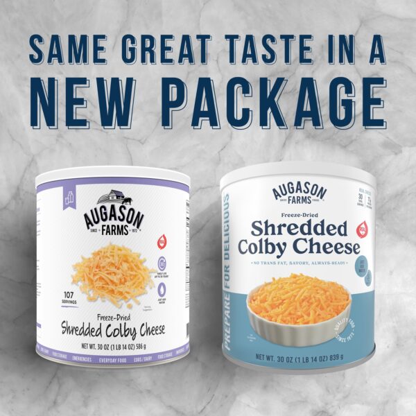 Freeze Dried Shredded Colby Cheese 1 Lbs 14 Oz No. 10 Can