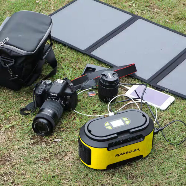 Ready 200-Watt Power Station plus 60-Watt Foldable Solar Panel Solar Generator Kit