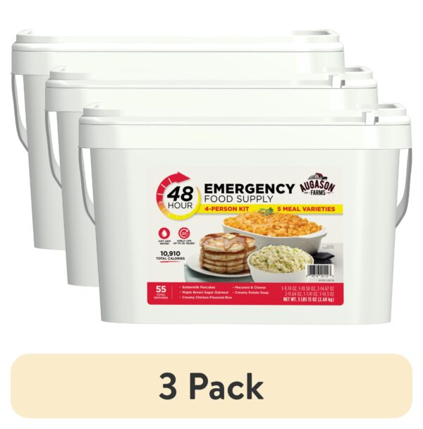 (3 Pack)  48-Hour 4-Person Emergency Food Supply, 95 Oz