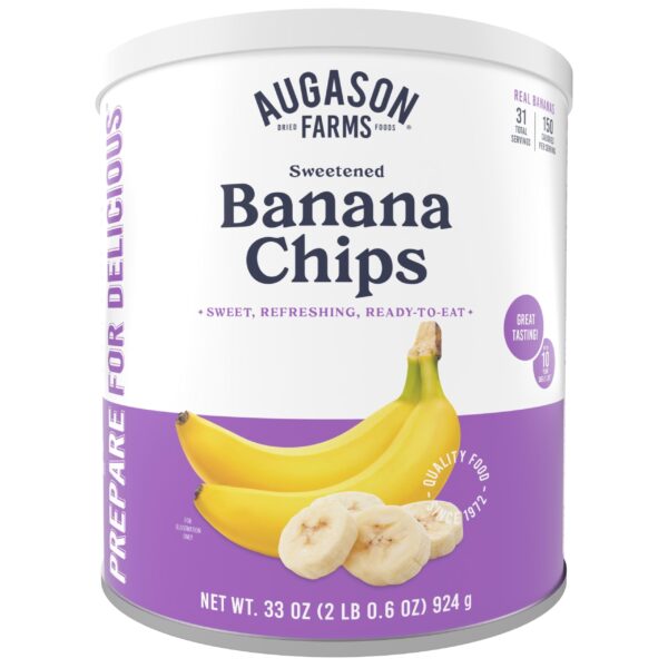 Sweetened Banana Chips HYZ01 Can, Emergency Food Supply, Everyday Meals, 31 Servings