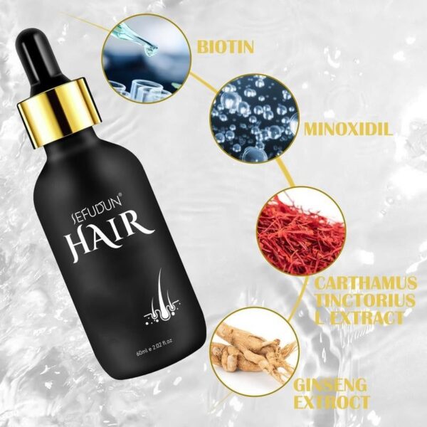 SEFUDUN 5% Minoxidil Hair Serum for Thinning and Weak Hair Care, Biotin, and Ginseng Extract for Men & Women Natural Haircare (60Ml) - Image 6