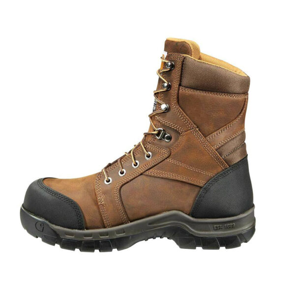 Men'S Rugged Flex Waterproof 8'' Work Boots - Composite Toe - Brown Size 11.5(M)