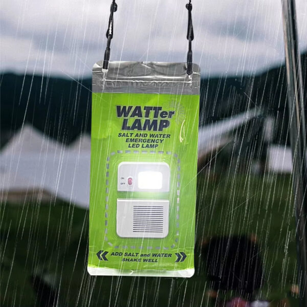 Waterproof Salt Water Emergency Lamp Portable Camping Lantern Watter Lamp Camping Light Night Fishing Light Camping Supplies