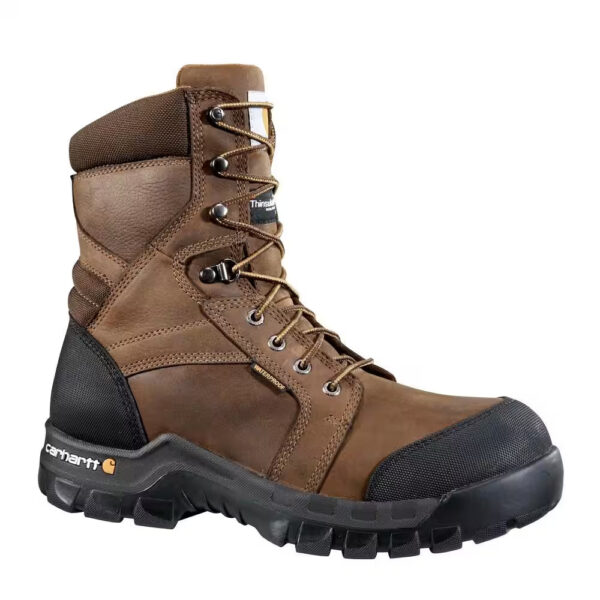 Men'S Rugged Flex Waterproof 8'' Work Boots - Composite Toe - Brown Size 11.5(M)