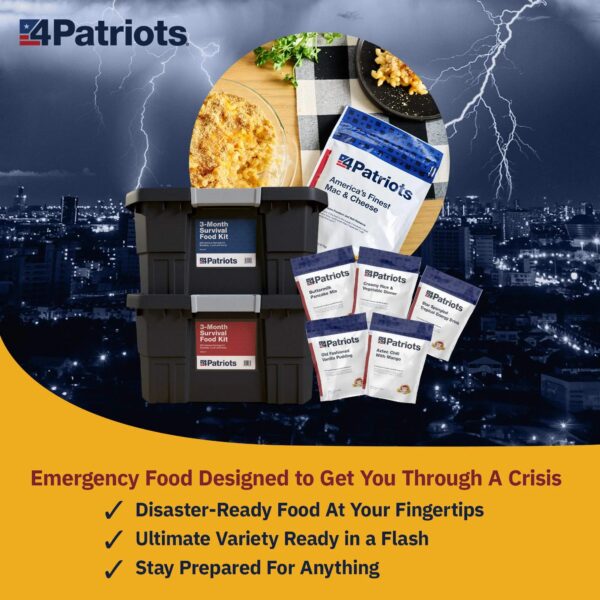 3-Month Survival Food Kit: Emergency Food Supply Designed to Last 25 Years, 688 Servings