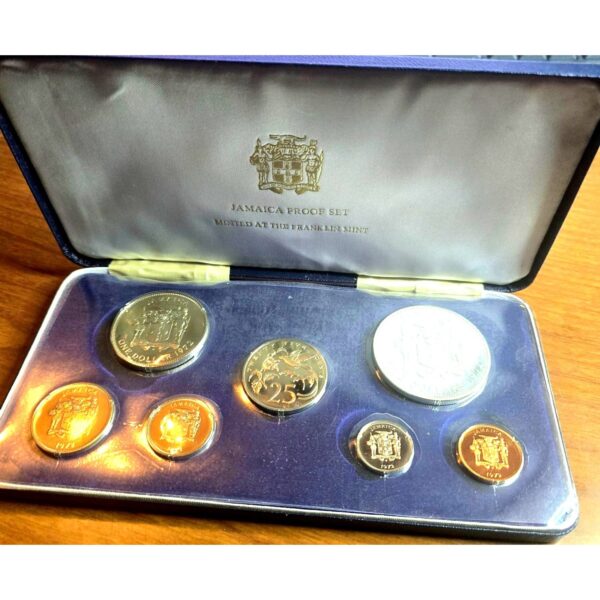 1972 Jamaica Proof Coin Set In Original Case With Certificate Of Authenticity Minted At The Franklin Mint