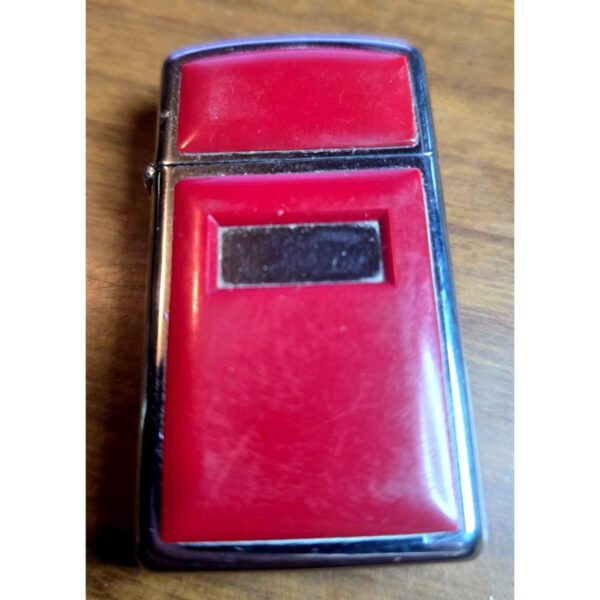 Vintage Red Enamel Zippo Ultralight Chrome Lighter Special