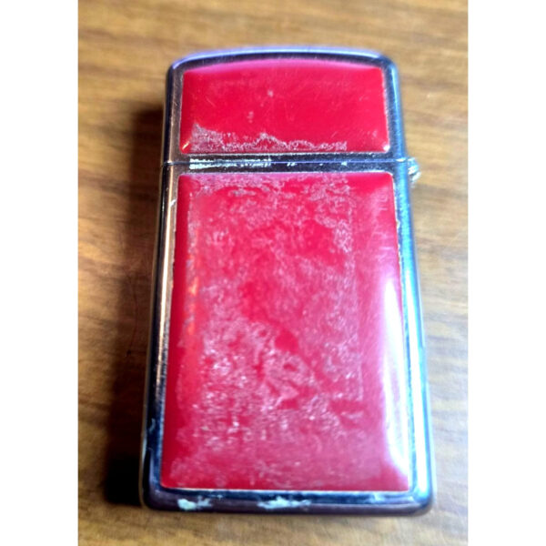 Vintage Red Enamel Zippo Ultralight Chrome Lighter Special - Image 3